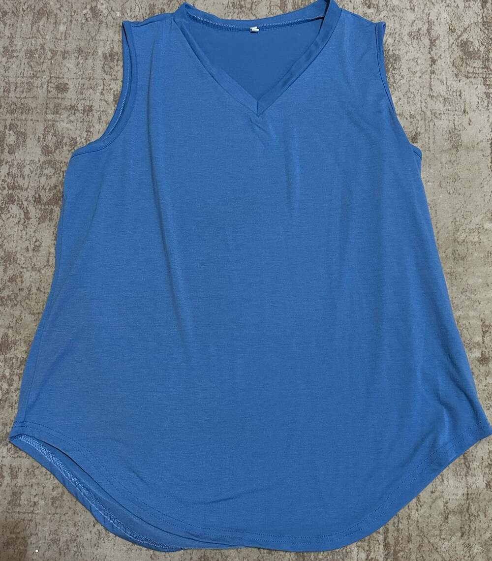 Women's V-Neck Sleeveless Casual Tank Top